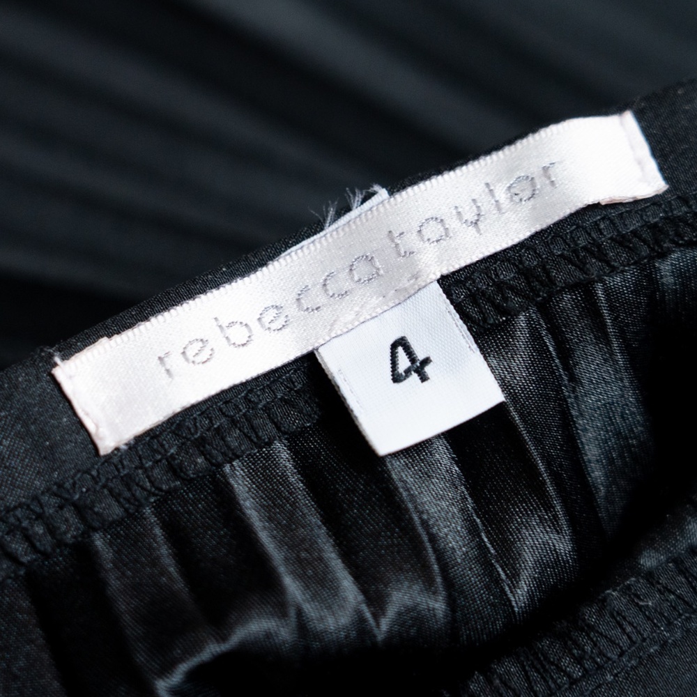 Rebecca Taylor Black Pleated Skirt, Size 4